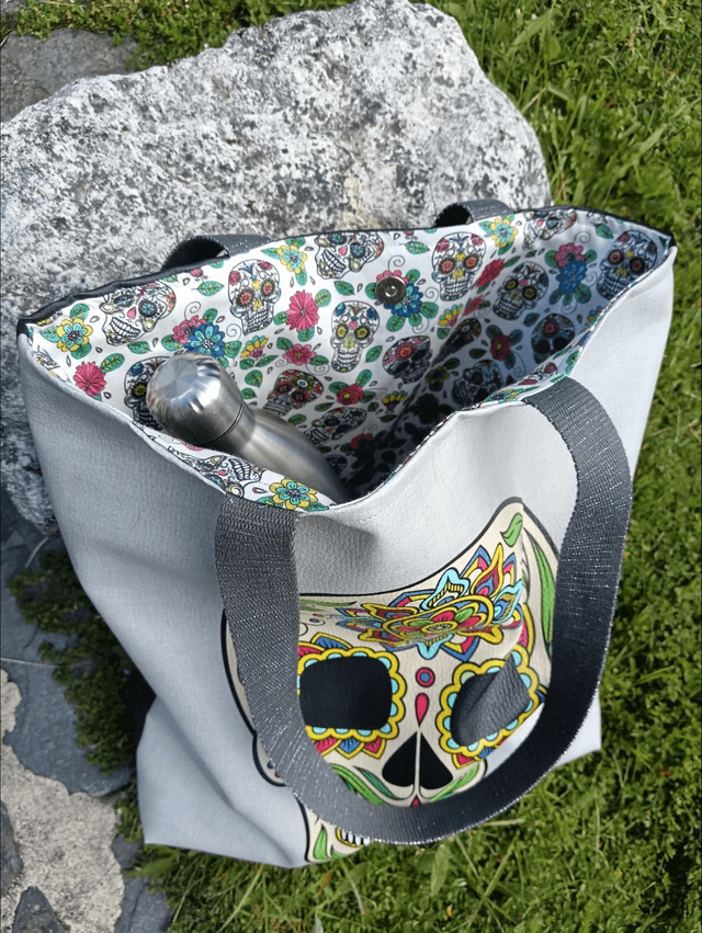 SAC simili cuir "Día de los muertos" avec fermeture 