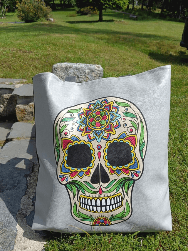 SAC simili cuir "Día de los muertos" avec fermeture 