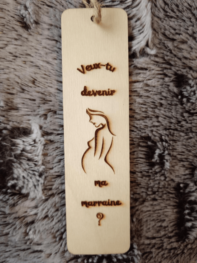 Marque-page "Veux-tu devenir ma marraine?"