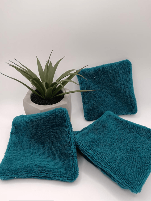 Cotons lavables double face micro-éponge de bambou grand format 