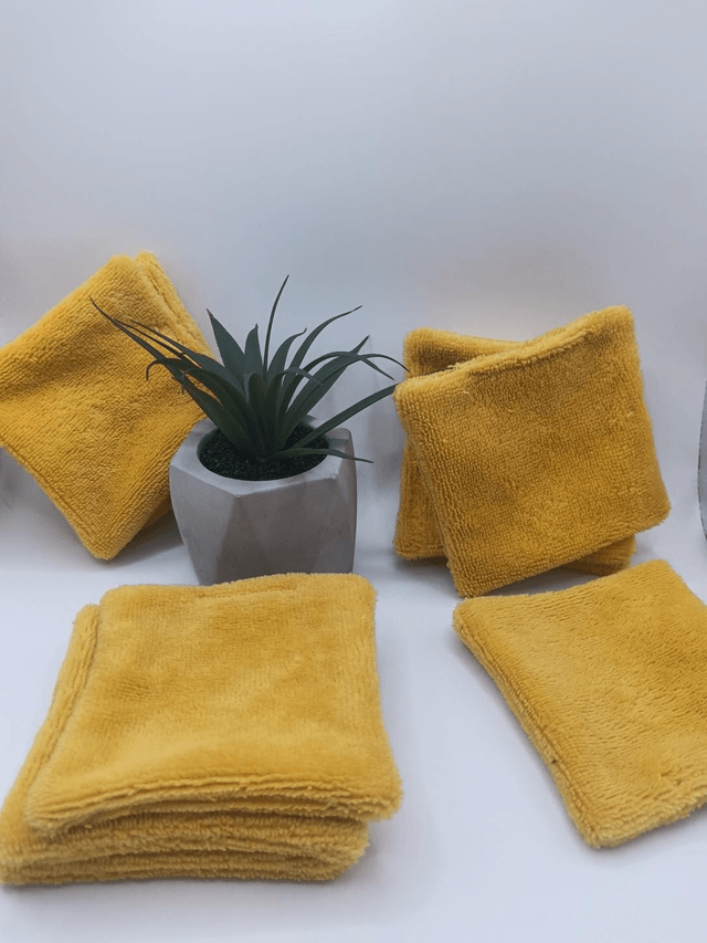 Cotons lavables double face micro-éponge de bambou grand format 